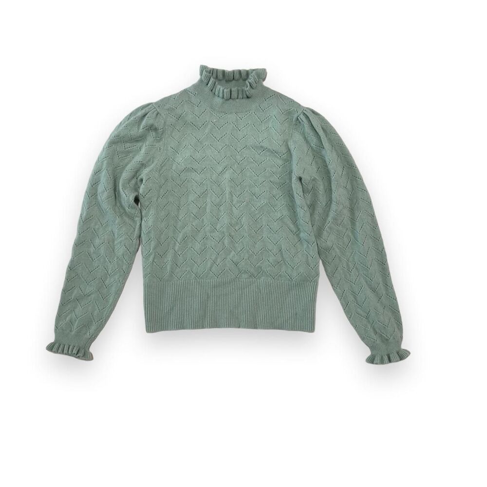 J.Crew 100% Cashmere Ruffle Neck Sweater